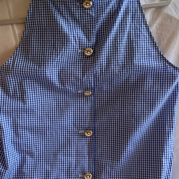 Sail to Sable Blue and White Gingham Top - Picture 2 of 5